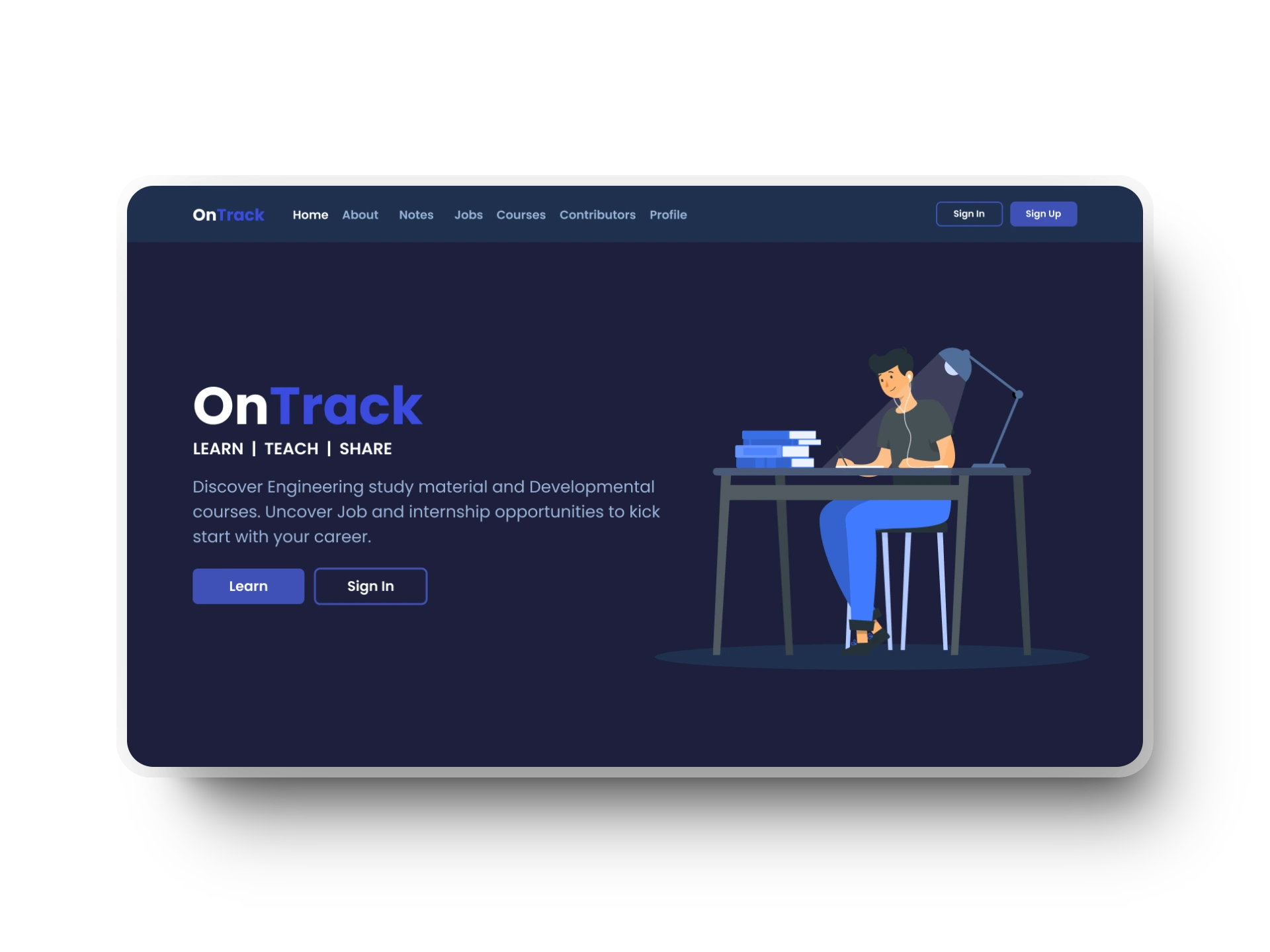 OnTrack - Opensource Hub of Notes